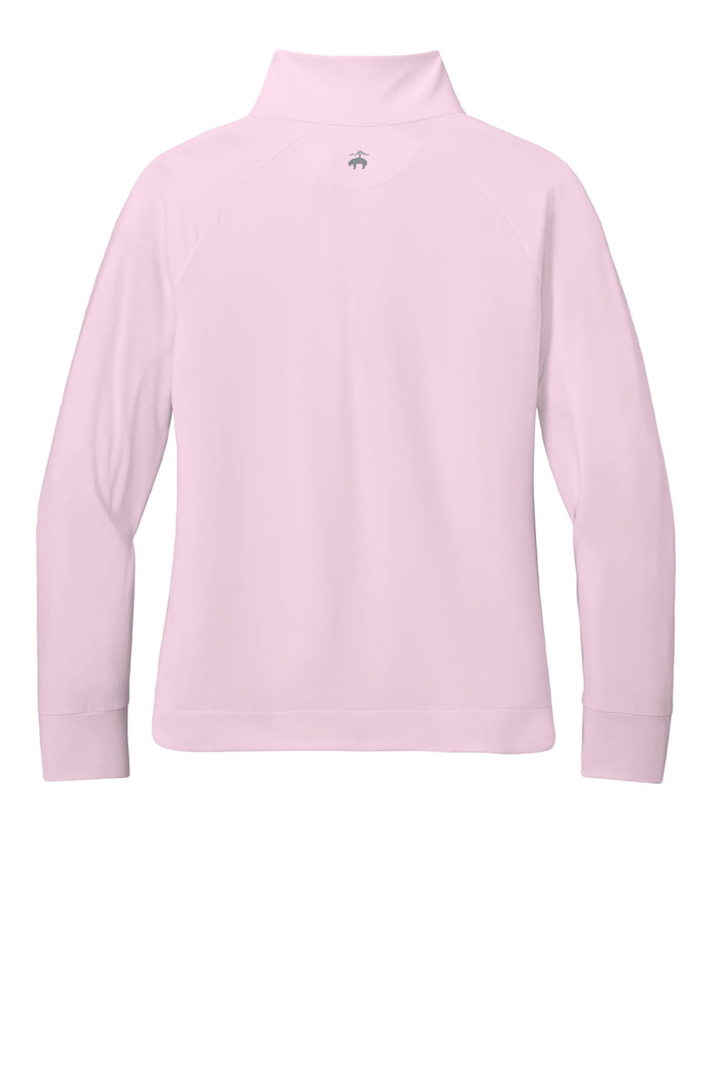 Brooks Brothers BB18215 Womens Luxe Performance 1/4 Zip Sweatshirt Pearl Pink Flat Back