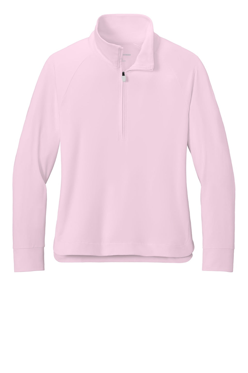 Brooks Brothers BB18215 Womens Luxe Performance 1/4 Zip Sweatshirt Pearl Pink Flat Front