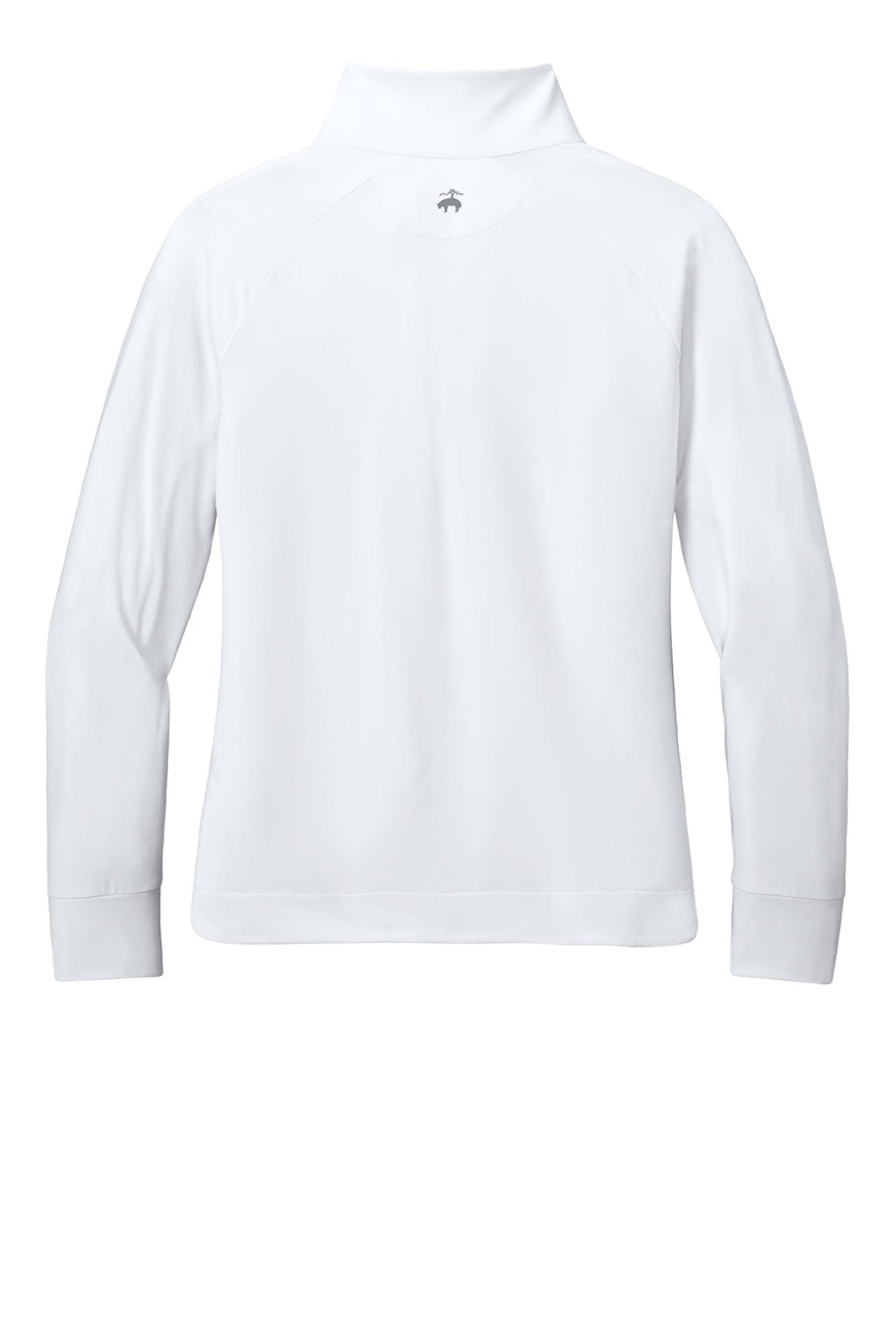 Brooks Brothers BB18215 Womens Luxe Performance 1/4 Zip Sweatshirt White Flat Back