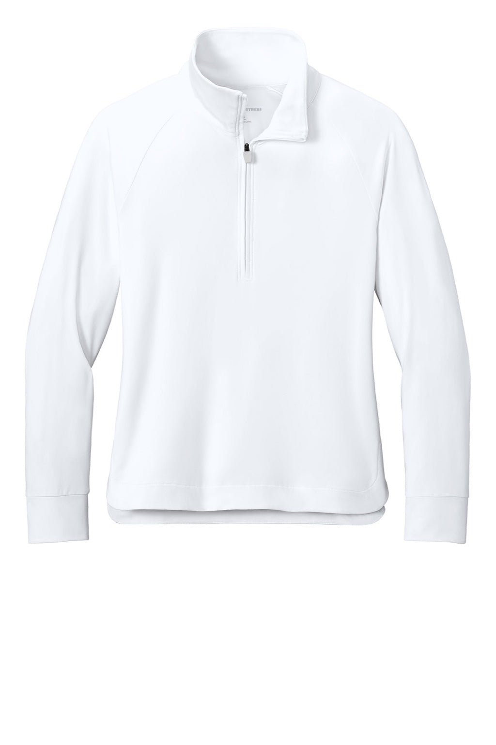 Brooks Brothers BB18215 Womens Luxe Performance 1/4 Zip Sweatshirt White Flat Front