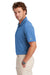 Brooks Brothers BB18220 Mens Moisture Wicking Performance Mesh Pique Short Sleeve Polo Shirt Charter Blue Model Side