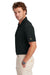 Brooks Brothers BB18220 Mens Moisture Wicking Performance Mesh Pique Short Sleeve Polo Shirt Deep Black Model Side