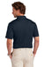 Brooks Brothers BB18220 Mens Moisture Wicking Performance Mesh Pique Short Sleeve Polo Shirt Navy Blue Blazer Model Back