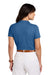 Brooks Brothers BB18221 Womens Moisture Wicking Pique Mesh Short Sleeve Polo Shirt Charter Blue Model Back