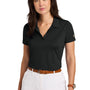 Brooks Brothers Womens Moisture Wicking Pique Mesh Short Sleeve Polo Shirt - Deep Black