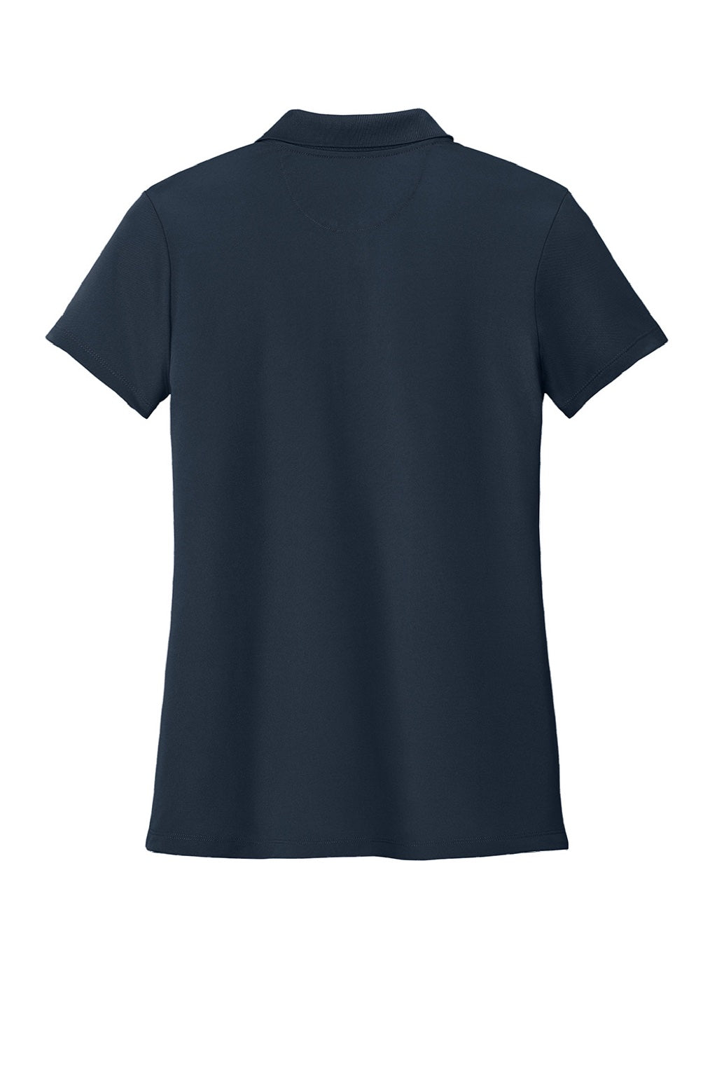 Brooks Brothers BB18221 Womens Moisture Wicking Pique Mesh Short Sleeve Polo Shirt Navy Blue Blazer Flat Back