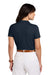 Brooks Brothers BB18221 Womens Moisture Wicking Pique Mesh Short Sleeve Polo Shirt Navy Blue Blazer Model Back