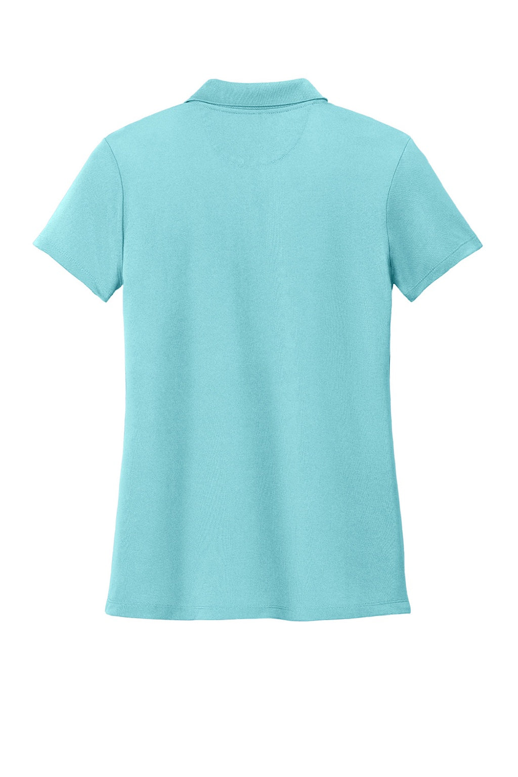 Brooks Brothers BB18221 Womens Moisture Wicking Pique Mesh Short Sleeve Polo Shirt Soft Mint Blue Flat Back