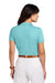 Brooks Brothers BB18221 Womens Moisture Wicking Pique Mesh Short Sleeve Polo Shirt Soft Mint Blue Model Back