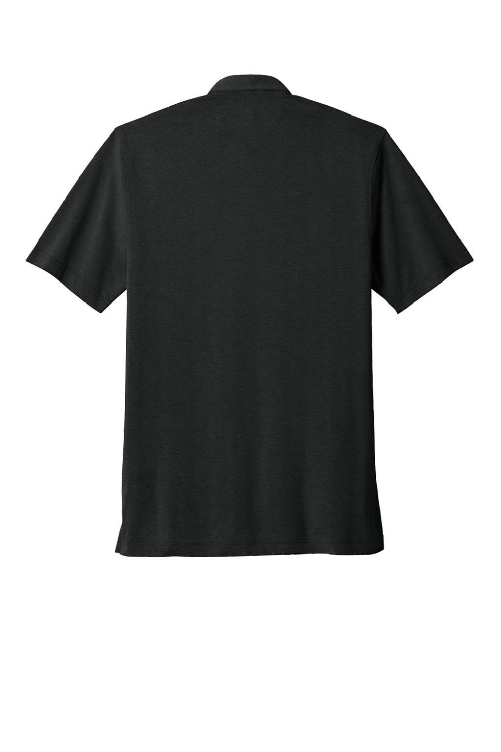 Brooks Brothers BB18222 Mens Pinpoint Pique Short Sleeve Polo Shirt Deep Black Flat Back