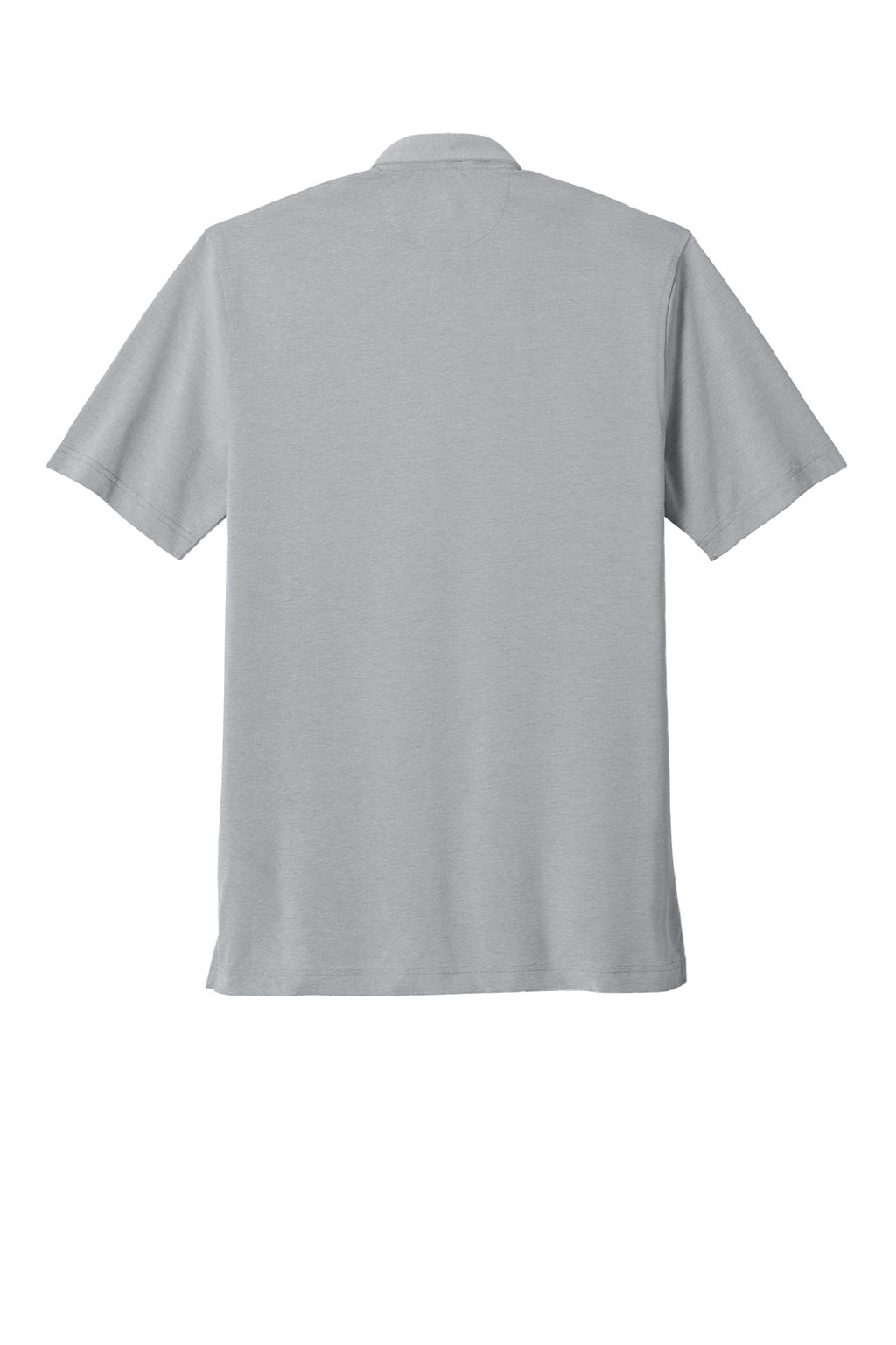 Brooks Brothers BB18222 Mens Pinpoint Pique Short Sleeve Polo Shirt Grey Flat Back