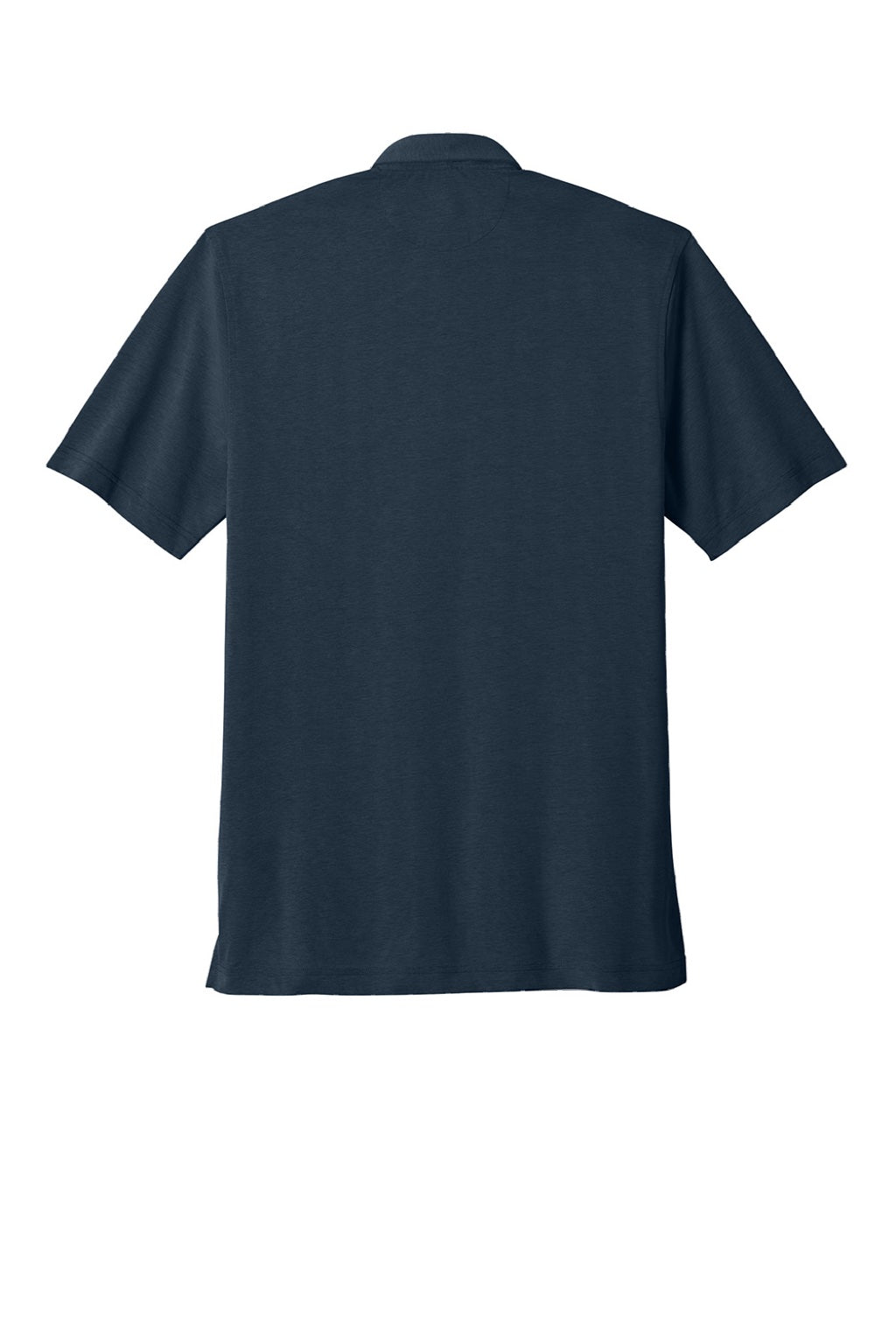Brooks Brothers BB18222 Mens Pinpoint Pique Short Sleeve Polo Shirt Navy Blazer Blue Flat Back