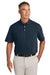Brooks Brothers BB18222 Mens Pinpoint Pique Short Sleeve Polo Shirt Navy Blazer Blue Model Front