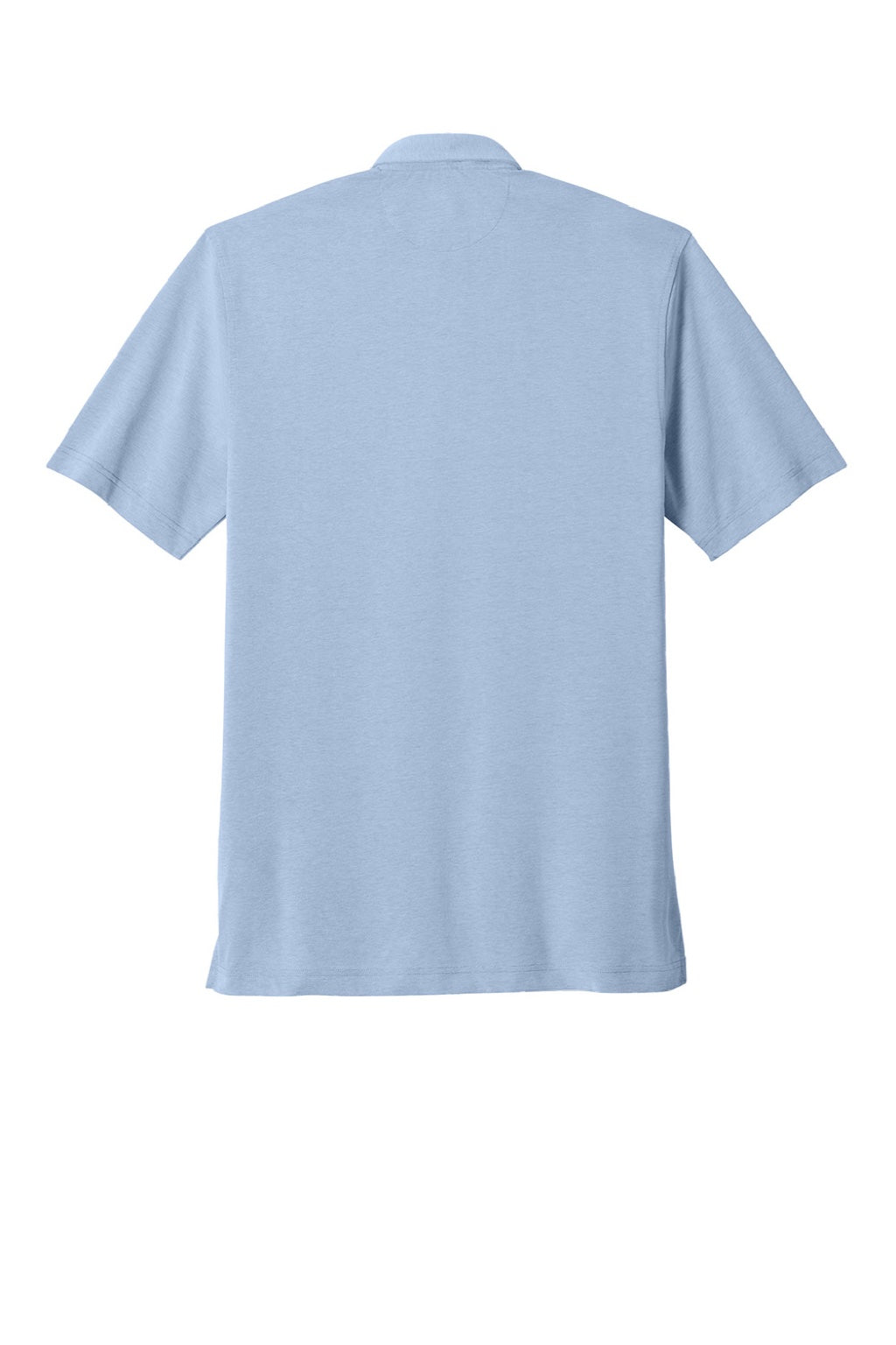 Brooks Brothers BB18222 Mens Pinpoint Pique Short Sleeve Polo Shirt Newport Blue Flat Back
