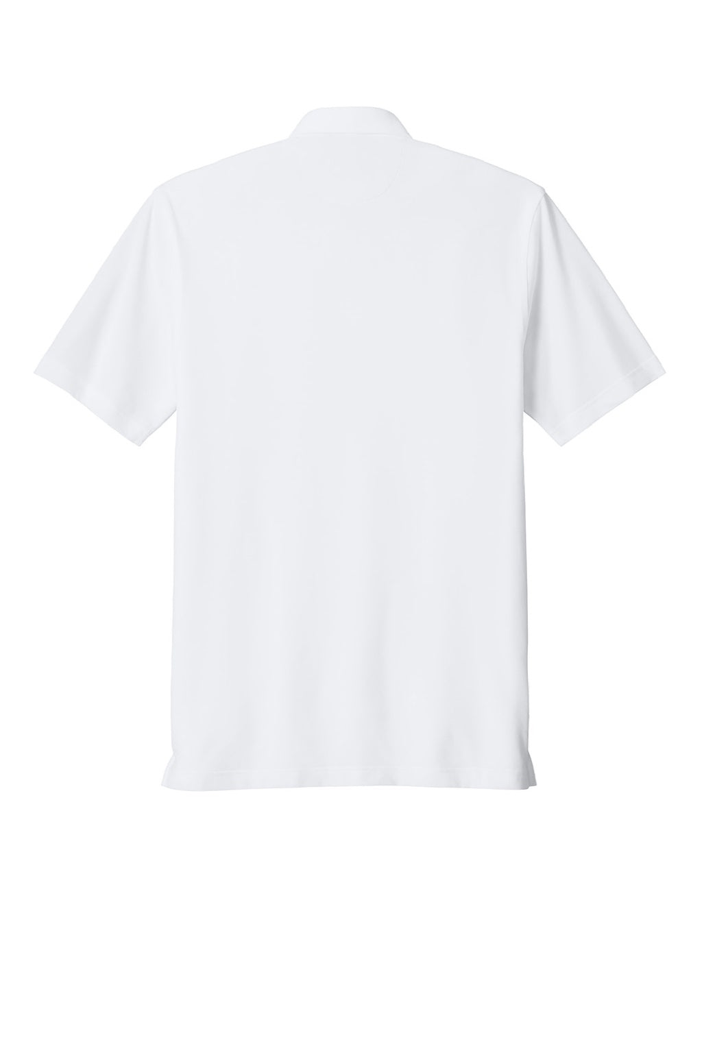 Brooks Brothers BB18222 Mens Pinpoint Pique Short Sleeve Polo Shirt White Flat Back
