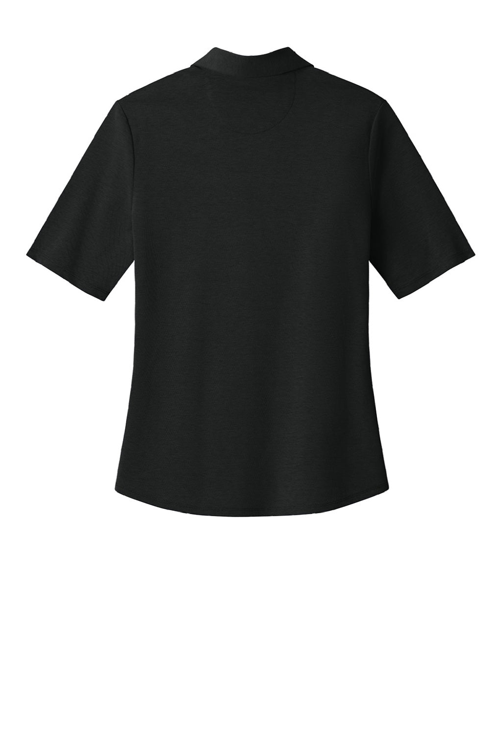 Brooks Brothers BB18223 Womens Pinpoint Pique Short Sleeve Polo Shirt Deep Black Flat Back