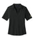 Brooks Brothers BB18223 Womens Pinpoint Pique Short Sleeve Polo Shirt Deep Black Flat Front