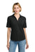 Brooks Brothers BB18223 Womens Pinpoint Pique Short Sleeve Polo Shirt Deep Black Model Front
