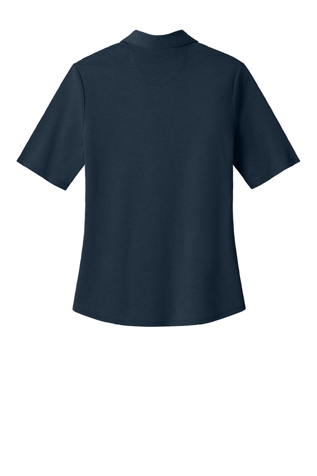 Brooks Brothers BB18223 Womens Pinpoint Pique Short Sleeve Polo Shirt Navy Blazer Blue Flat Back