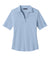 Brooks Brothers BB18223 Womens Pinpoint Pique Short Sleeve Polo Shirt Newport Blue Flat Front