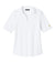 Brooks Brothers BB18223 Womens Pinpoint Pique Short Sleeve Polo Shirt White Flat Front