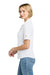 Brooks Brothers BB18223 Womens Pinpoint Pique Short Sleeve Polo Shirt White Model Side