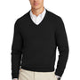 Brooks Brothers Mens Long Sleeve V-Neck Sweater - Deep Black