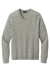 Brooks Brothers Mens Long Sleeve V-Neck Sweater Heather Light Shadow Grey Flat Front