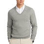 Brooks Brothers Mens Long Sleeve V-Neck Sweater - Heather Light Shadow Grey