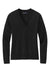 Brooks Brothers Womens Long Sleeve V-Neck Sweater Deep Black Flat Front