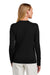 Brooks Brothers Womens Long Sleeve V-Neck Sweater Deep Black Model Back