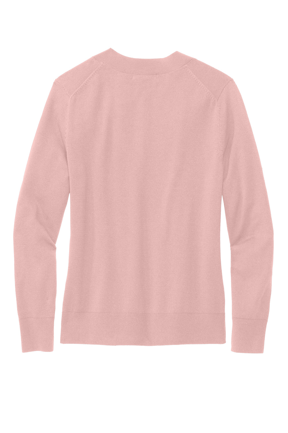 Brooks Brothers Womens Long Sleeve V-Neck Sweater Pearl Pink Flat Back