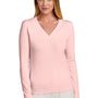 Brooks Brothers Womens Long Sleeve V-Neck Sweater - Pearl Pink