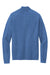 Brooks Brothers Mens Long Sleeve 1/4 Zip Sweater Heather Charter Blue Flat Back