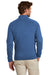Brooks Brothers Mens Long Sleeve 1/4 Zip Sweater Heather Charter Blue Model Back
