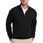 Brooks Brothers Mens Long Sleeve 1/4 Zip Sweater - Deep Black