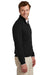 Brooks Brothers Mens Long Sleeve 1/4 Zip Sweater Deep Black Model Side
