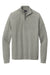 Brooks Brothers Mens Long Sleeve 1/4 Zip Sweater Heather Light Shadow Grey Flat Front