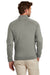 Brooks Brothers Mens Long Sleeve 1/4 Zip Sweater Heather Light Shadow Grey Model Back