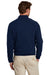 Brooks Brothers Mens Long Sleeve 1/4 Zip Sweater Navy Blue Model Back