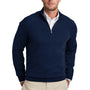 Brooks Brothers Mens Long Sleeve 1/4 Zip Sweater - Navy Blue