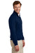 Brooks Brothers Mens Long Sleeve 1/4 Zip Sweater Navy Blue Model Side