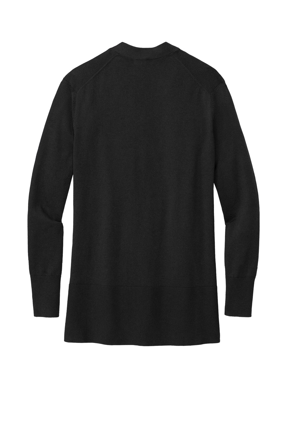Brooks Brothers Womens Long Sleeeve Cardigan Sweater Deep Black Flat Back