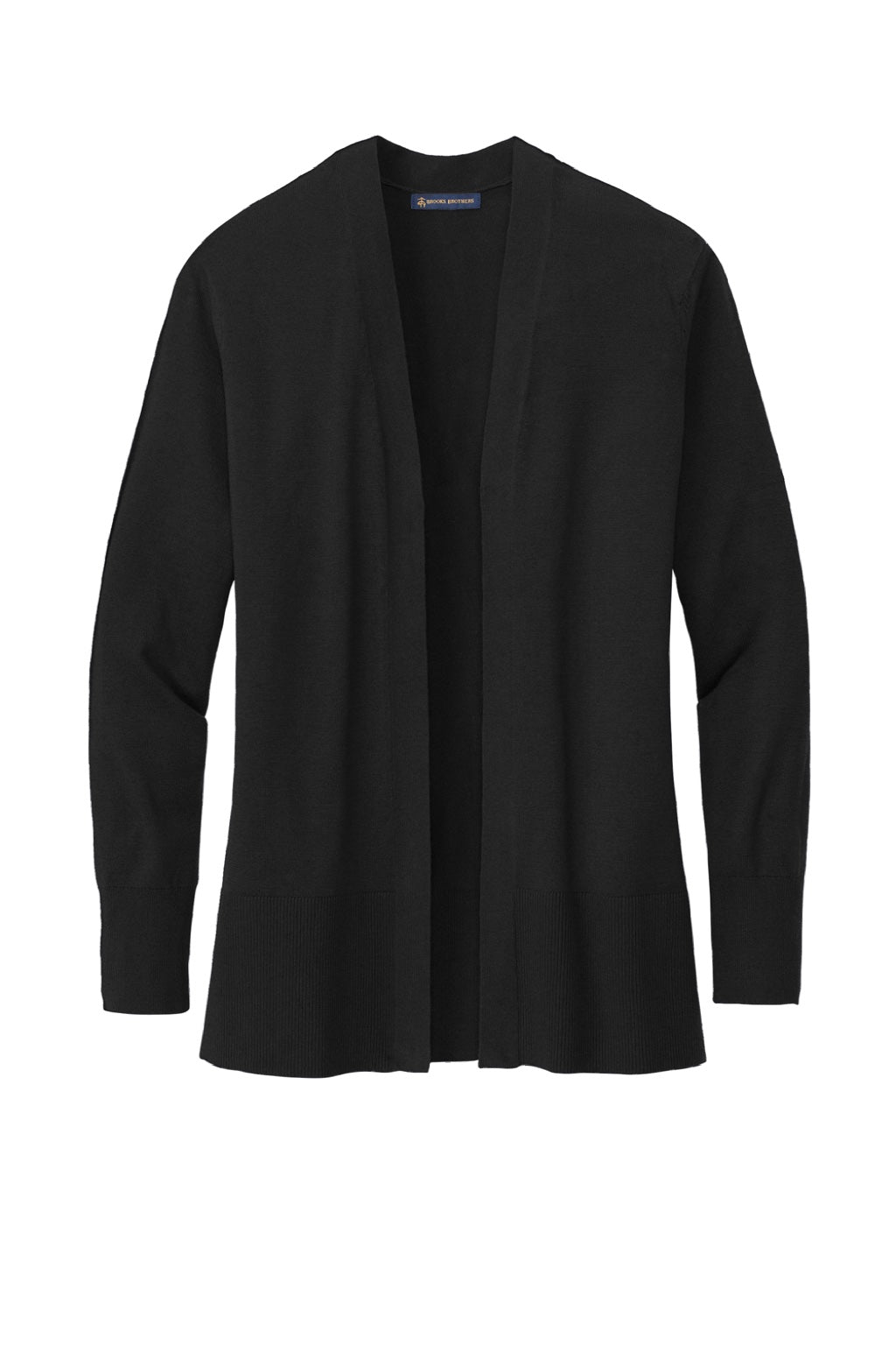 Brooks Brothers Womens Long Sleeve Cardigan Sweater Deep Black Flat Front