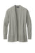 Brooks Brothers Womens Long Sleeve Cardigan Sweater Heather Light Shadow Grey Flat Front
