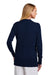 Brooks Brothers Womens Long Sleeve Cardigan Sweater Navy Blue Model Back