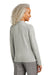 Brooks Brothers Womens Long Sleeve Cardigan Sweater Heather Light Shadow Grey Model Back