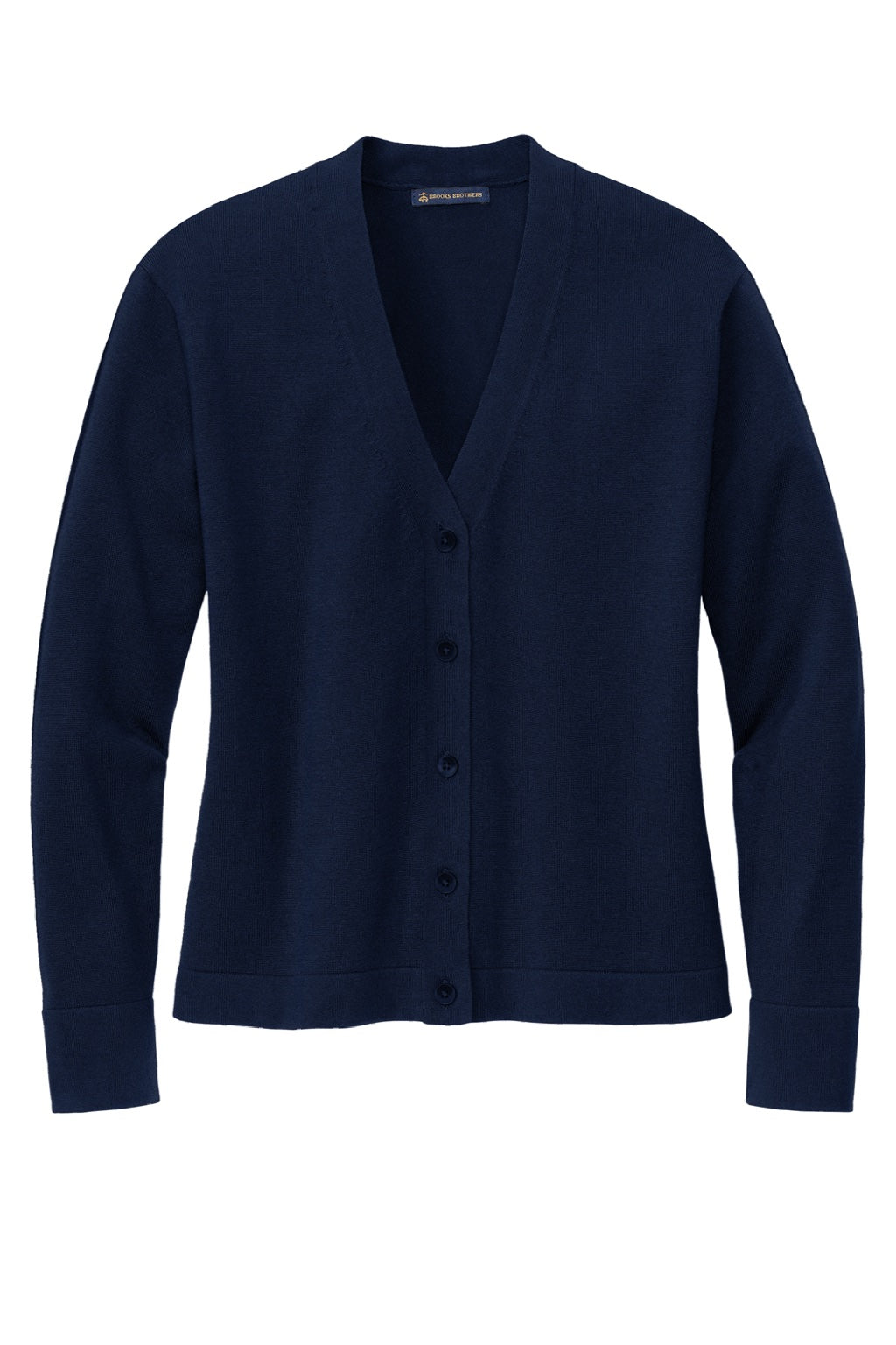 Brooks Brothers Womens Long Sleeve Cardigan Sweater Navy Blue Flat Front