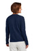 Brooks Brothers Womens Long Sleeve Cardigan Sweater Navy Blue Model Back