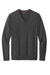 Brooks Brothers BB18410 Mens Merino Long Sleeve V-Neck Sweater Heather Windsor Grey Flat Front